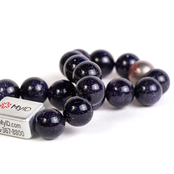 MyID Cube | Blue Goldstone | Small - Picture 2 of 5